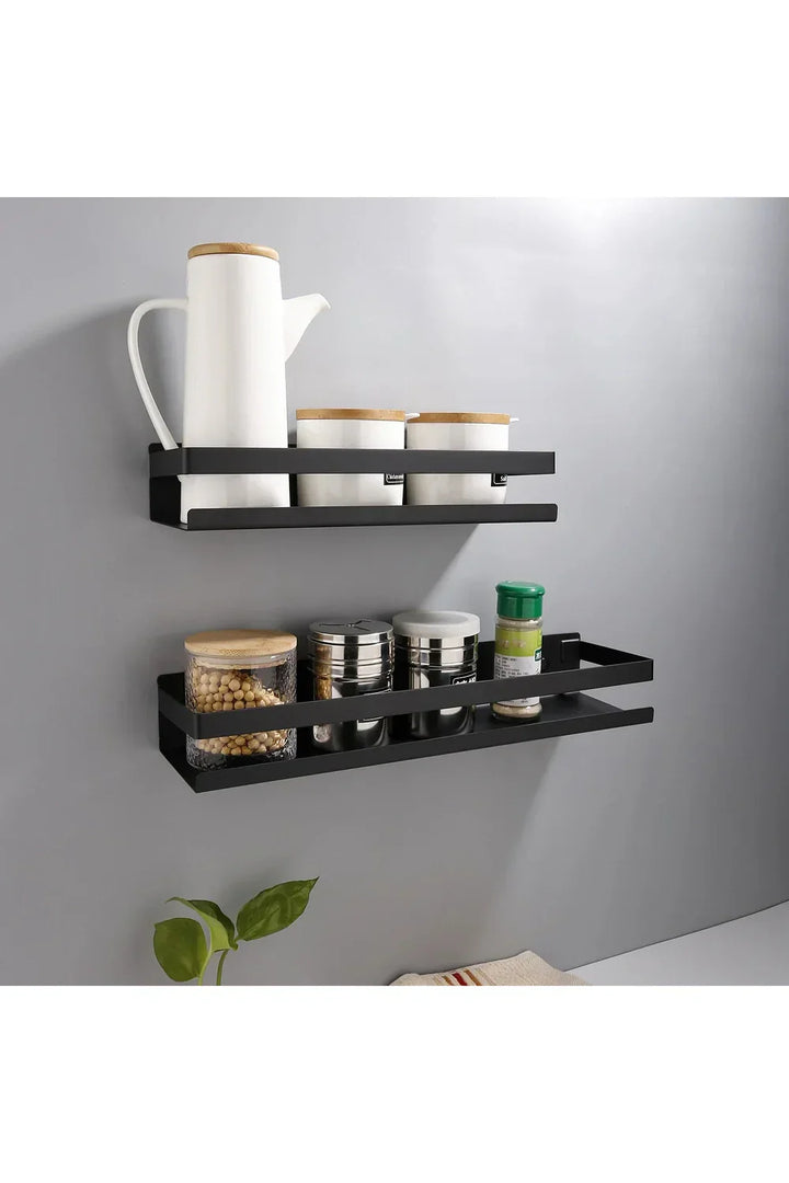 Kalsten | Modern black floating shelves