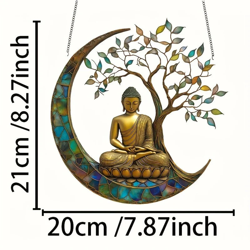 Kalsten | Acrylic Sun Catcher ZenLight | 2D Buddha Decor | Window & Home Accessory | Spiritual Room Design