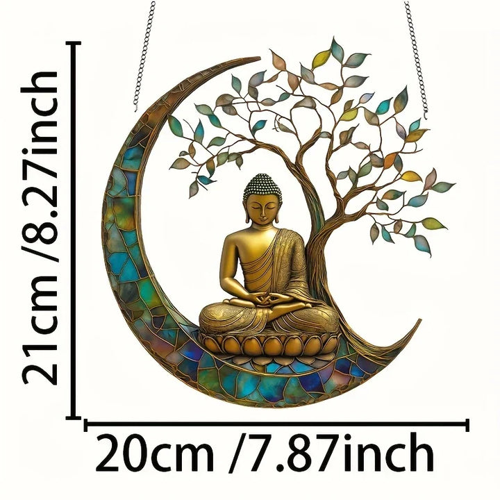 Kalsten | Acrylic Sun Catcher ZenLight | 2D Buddha Decor | Window & Home Accessory | Spiritual Room Design