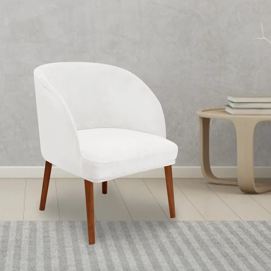 Kalsten | Armchair Slipcover with Elastic Fit for Curved Armrest Dining Chairs