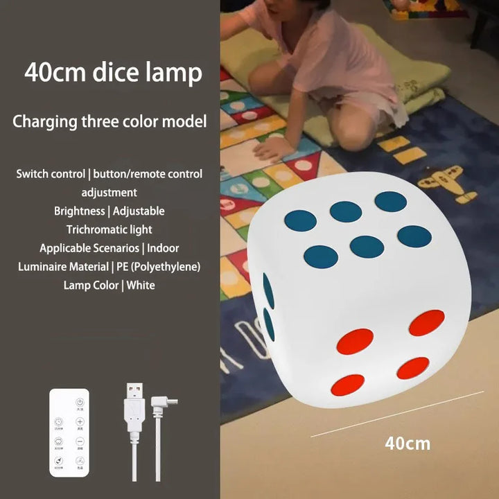 Huge Dice Bedside Atmosphere Floor Table Lamp | Noxord