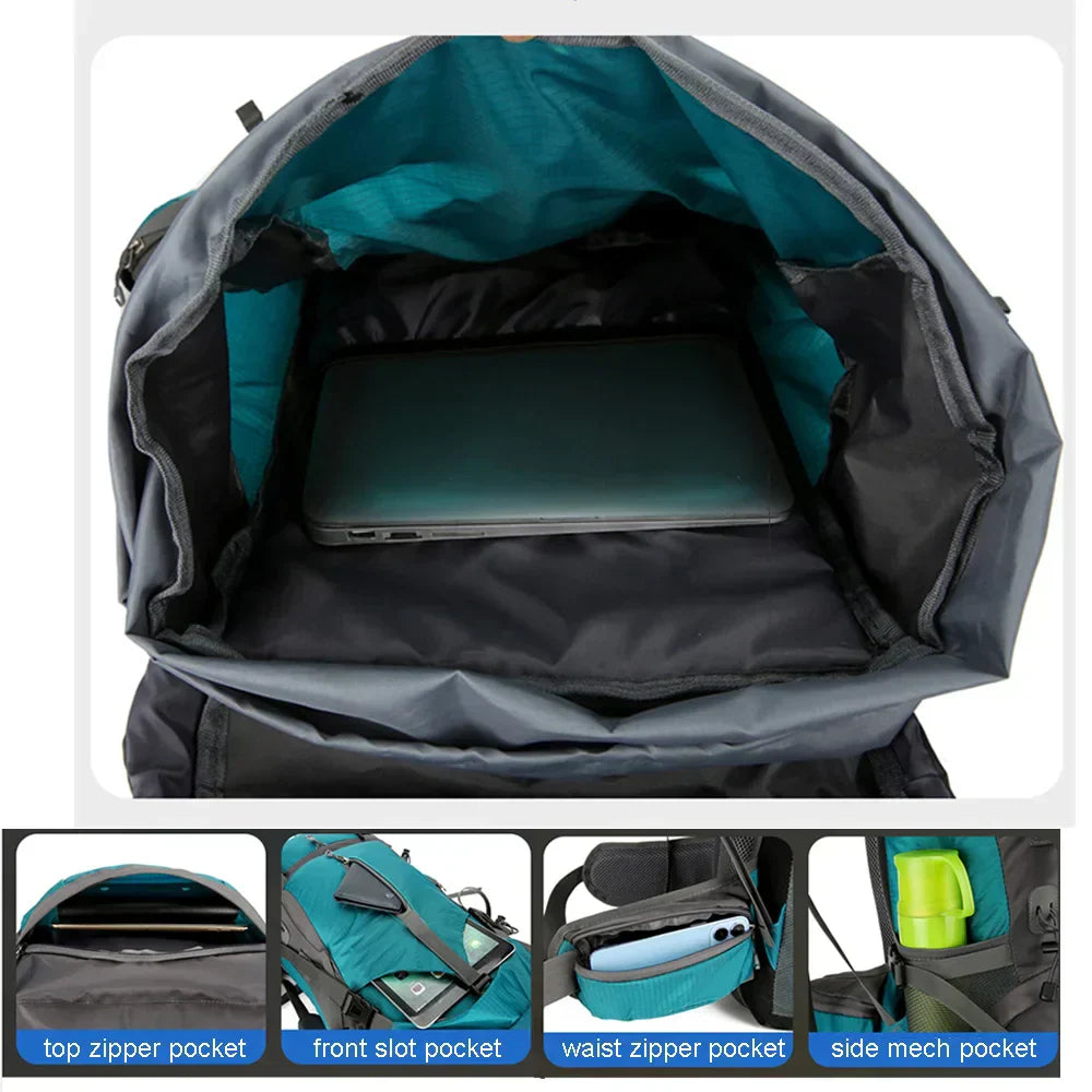 Alpivento 70L Trekking Backpack with Rain Cover | Kalsten