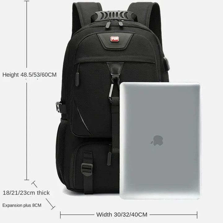 50–80L Travel Backpack with USB Charging