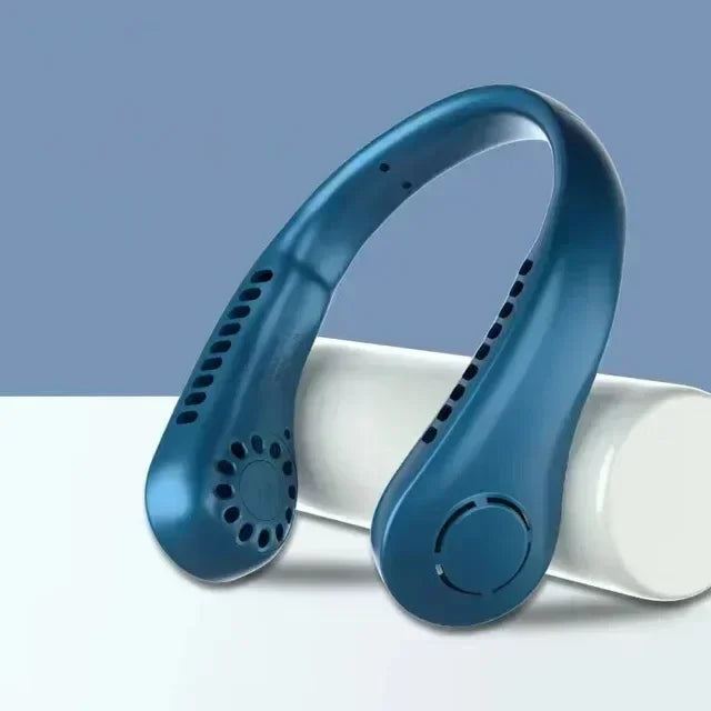 Portable Mini Neck Hanging Fan – Wearable USB Air-Cooled Fan for Summer, Outdoor Sports, Running, Travel, No Blades Design | Kalsten