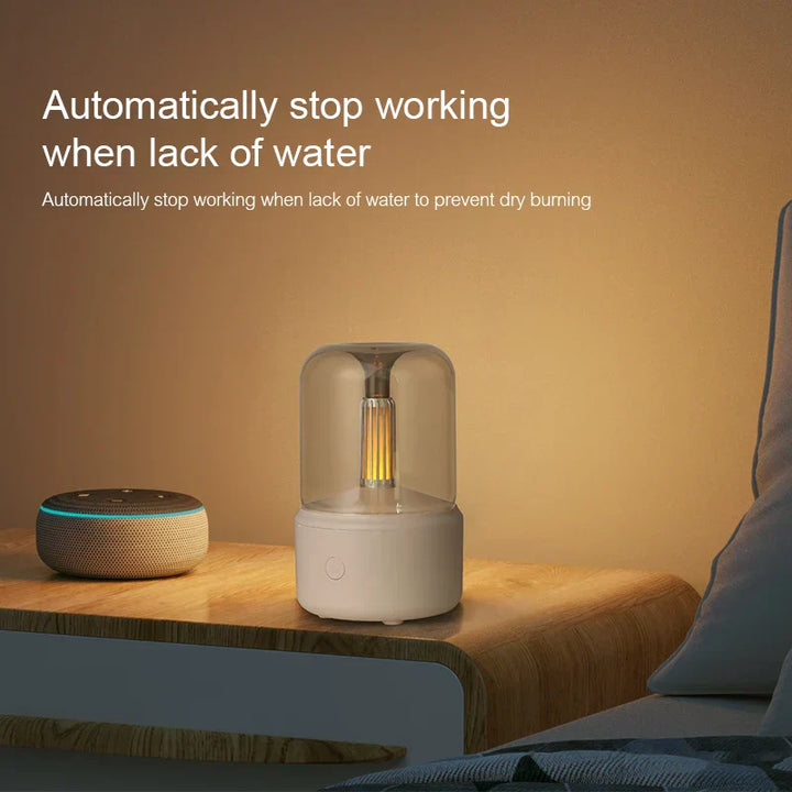 Kalsten | Retro Aroma Diffuser with Night Light - USB Essential Oil Air Humidifier for Home and Office