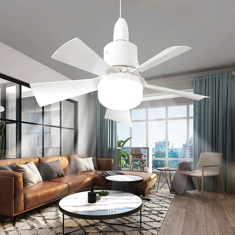 Ceiling Fan LED with Remote Control – Dimmable 30W, E27 Base, Modern Smart Wireless Fan Light for Bedroom and Living Room | Kalsten