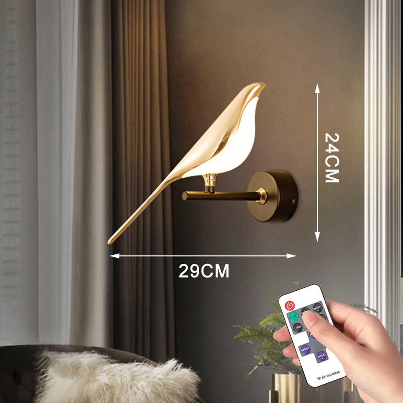 Modern Nordic Wall Bird Lamp | Kalsten
