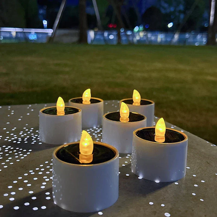 Solar-powered LED candles - Flickering outdoor lighting for garden and patio | Kalsten