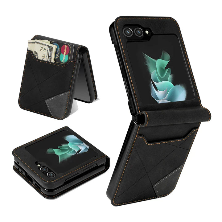 Leather Wallet Case for Galaxy Z Flip