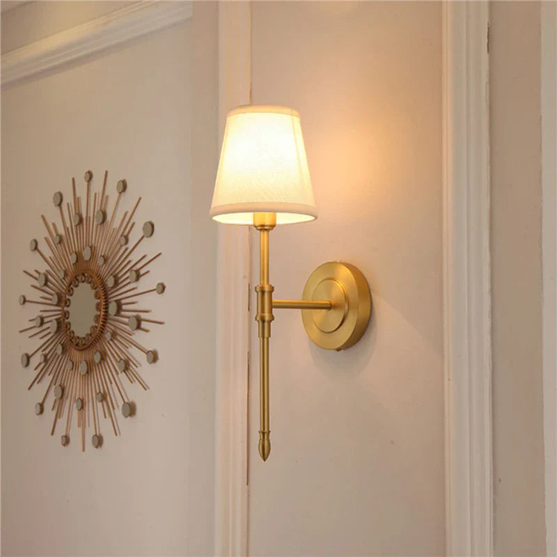 Nordic Copper Wall Lamp – Modern Decorative Wall Sconce for Bedroom, Mirror, and Corridor | Kalsten