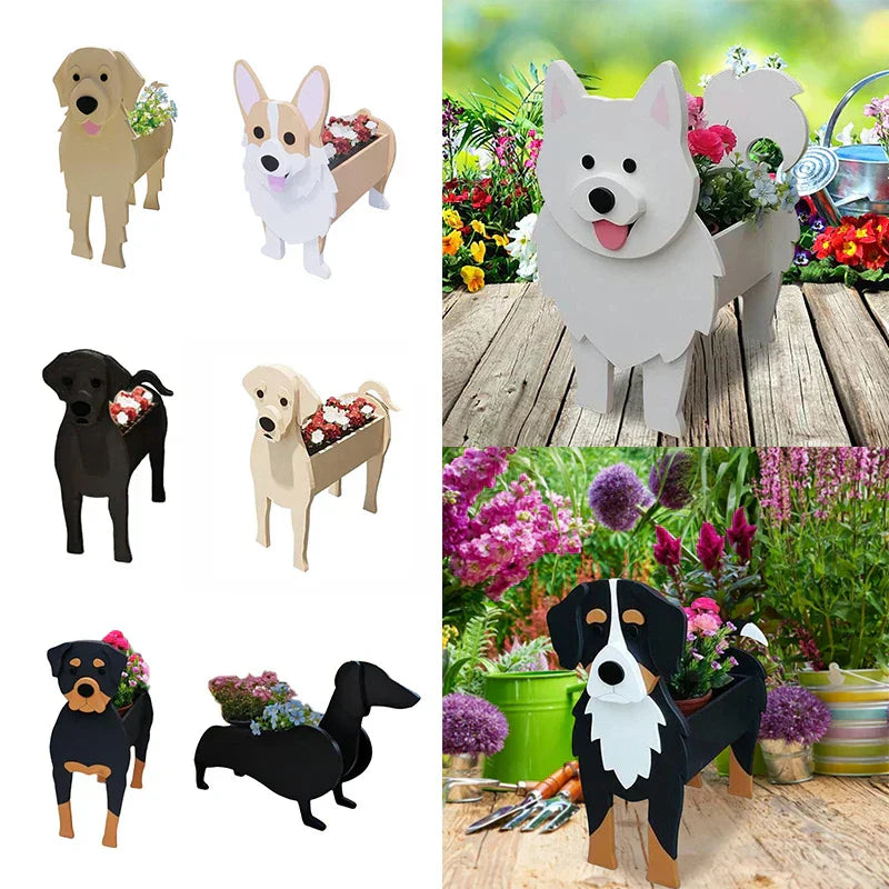 Kalsten | Flower Pot - Pawsome - Dog Plant Container - Various Breeds