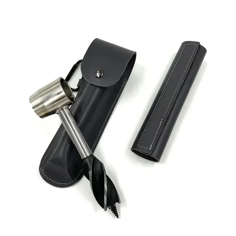 Kalsten | Bushcraft Hand Drill FerroDrill | Outdoor Survival Tool | Robust Carbon Steel | 16.5 cm