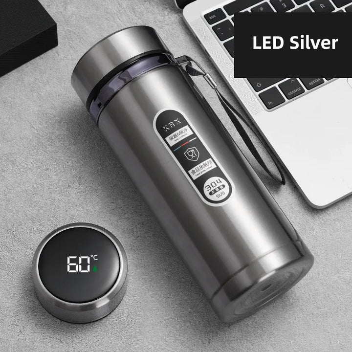 TempraBottle – Smart Thermos Bottle with LED Temperature Display (800ml–1L) | Kalsten