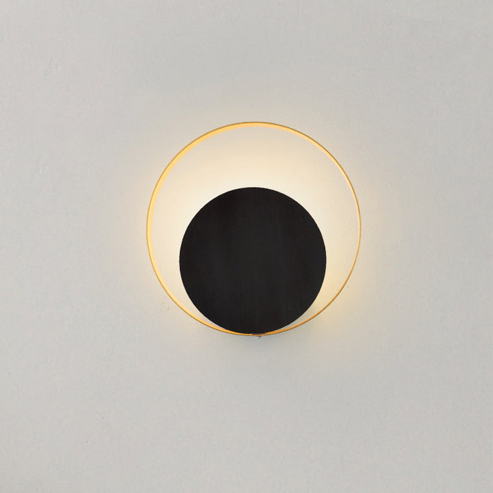 Modern Minimalist Iron Circle Ring 1-Light Wall Sconces Lamp For Bedroom | Noxord