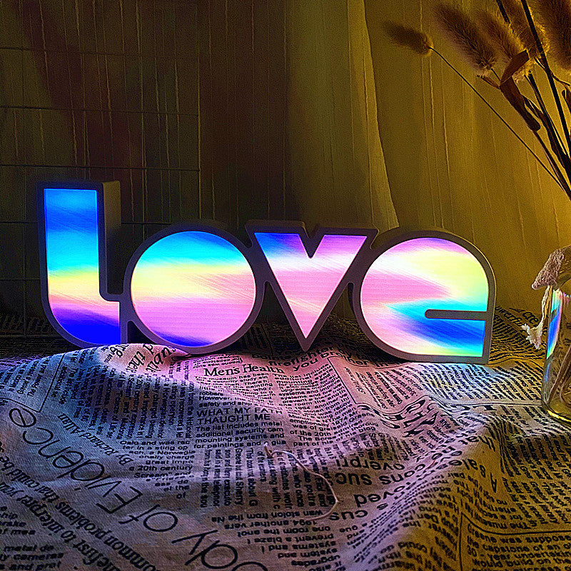 Modern Art Deco waterproof PS LOVE letters LED table lamp for the bedroom | Noxord