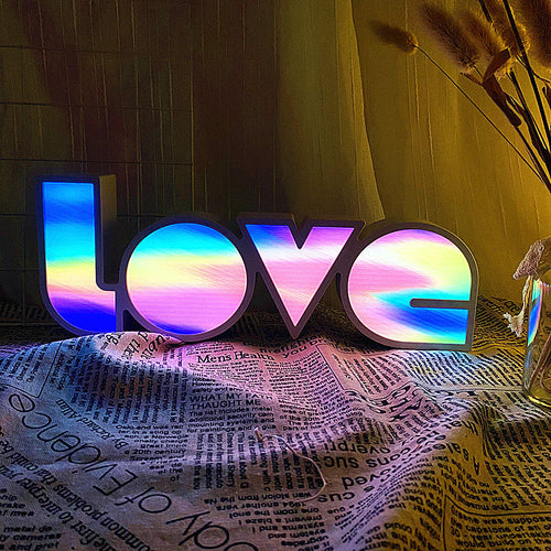 Modern Art Deco waterproof PS LOVE letters LED table lamp for the bedroom | Noxord