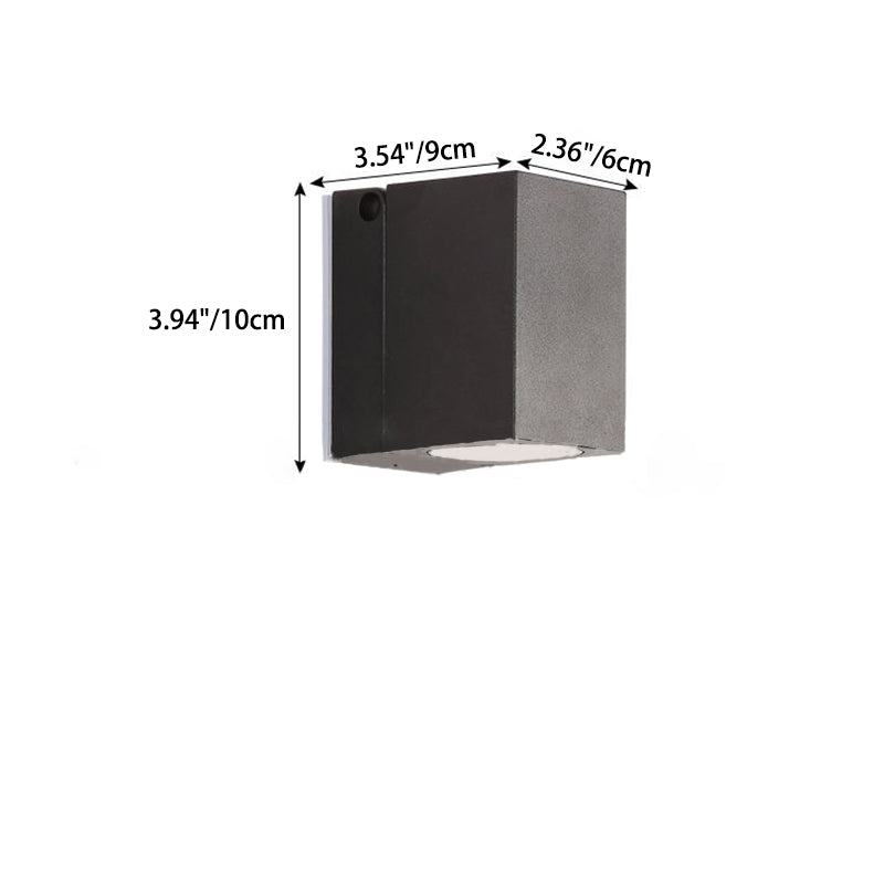 Modern Simplicity Waterproof Adjustable Angle Square Aluminum LED Wall Sconce Lamp For Outdoor Patio | Kalsten