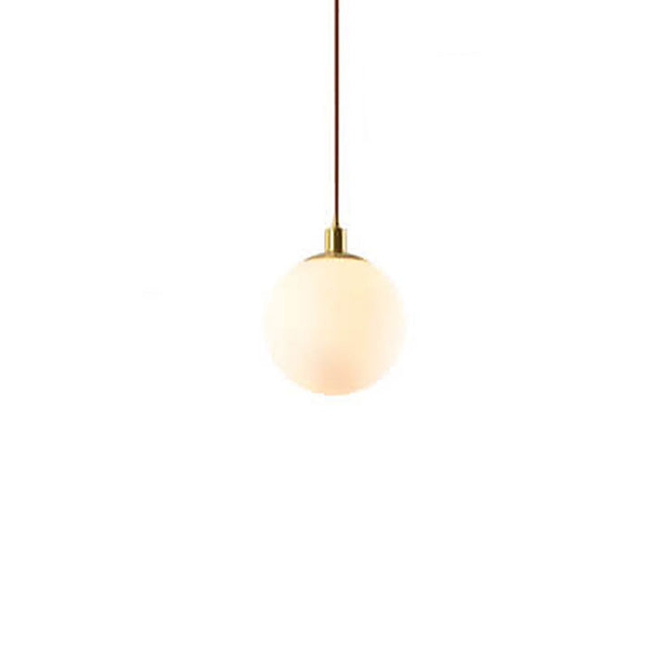 Pendant Light Glass 9.8 in Adjustable White Gold Hallway Living Room Bedroom Lighting Fixture Modern Hanging Lamp | Kalsten