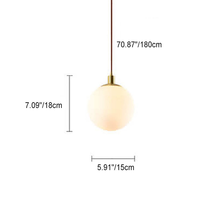 Pendant Light Glass 9.8 in Adjustable White Gold Hallway Living Room Bedroom Lighting Fixture Modern Hanging Lamp | Kalsten
