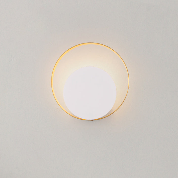 Modern Minimalist Iron Circle Ring 1-Light Wall Sconces Lamp For Bedroom | Noxord