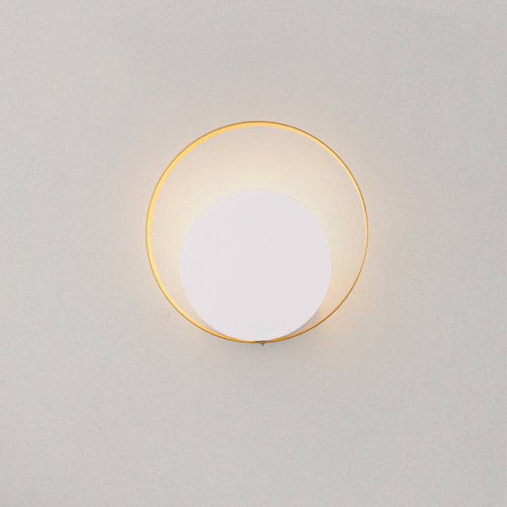 Modern Minimalist Iron Circle Ring 1-Light Wall Sconces Lamp For Bedroom | Noxord