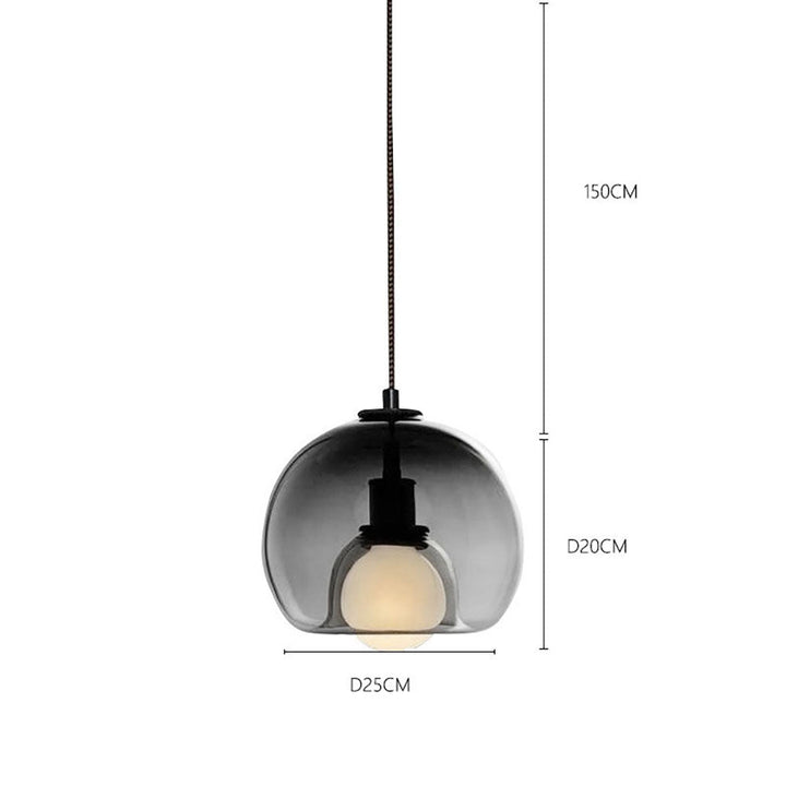 Handblown Stained Glass Orb Pendant Light Lampshade | Kalsten