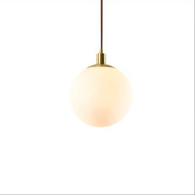 Pendant Light Glass 9.8 in Adjustable White Gold Hallway Living Room Bedroom Lighting Fixture Modern Hanging Lamp | Kalsten