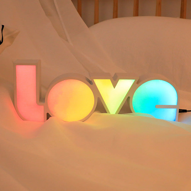 Modern Art Deco waterproof PS LOVE letters LED table lamp for the bedroom | Noxord