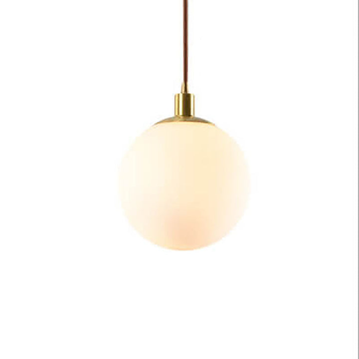 Pendant Light Glass 9.8 in Adjustable White Gold Hallway Living Room Bedroom Lighting Fixture Modern Hanging Lamp | Kalsten