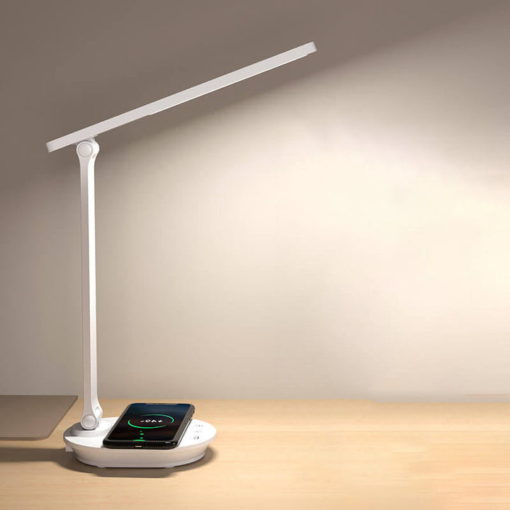 Modern Double Folding Eye Care Wireless Rechargeable LED Desk Lamp | Kalsten