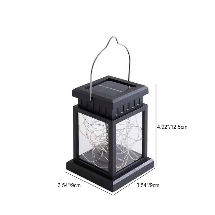 Modern Minimalist Solar Rectangular Iron Glass LED Outdoor Light For Garden | Kalsten