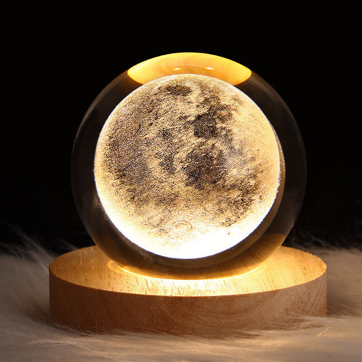 Creative Decorative Star System Crystal Ball USB LED Night Light Table Lamp | Kalsten