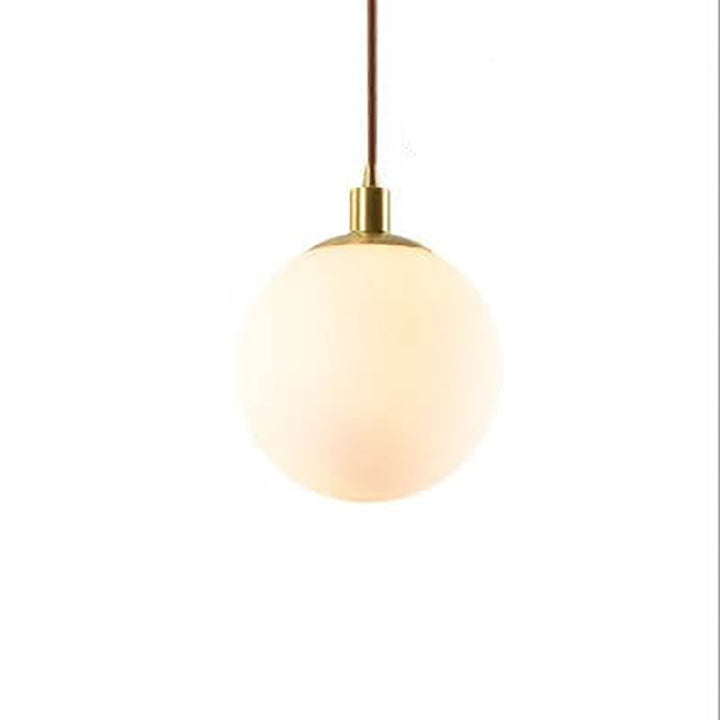 Pendant Light Glass 9.8 in Adjustable White Gold Hallway Living Room Bedroom Lighting Fixture Modern Hanging Lamp | Kalsten