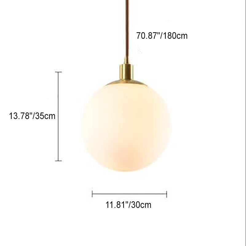 Pendant Light Glass 9.8 in Adjustable White Gold Hallway Living Room Bedroom Lighting Fixture Modern Hanging Lamp | Kalsten