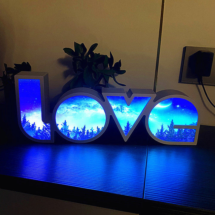 Modern Art Deco waterproof PS LOVE letters LED table lamp for the bedroom | Noxord