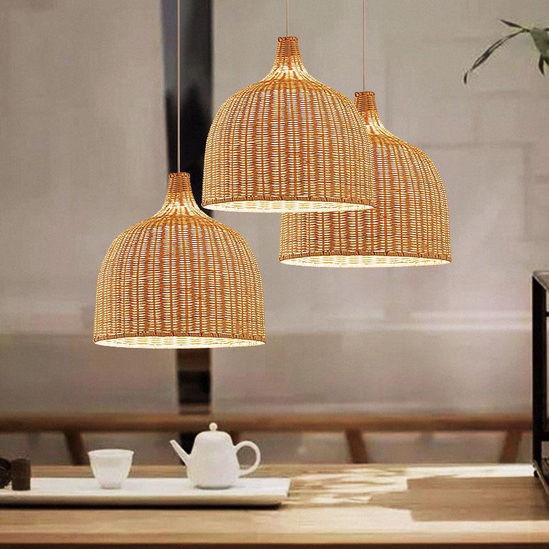 NatureGlow Pendant Lamp - Woven Reed and Bamboo Lighting | Kalsten