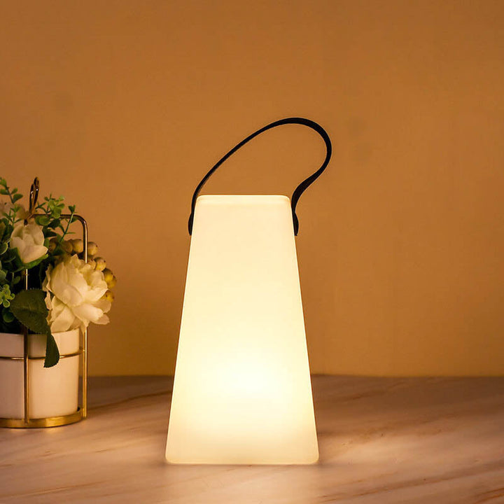 Modern Simplicity Plastic Round Square Hand LED Table Lamp For Outdoor Patio | Kalsten