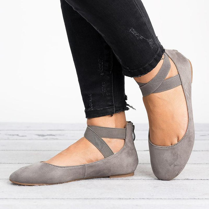 Kalsten | Women Pu Nubuck Flat Casual Ballerina Shoes