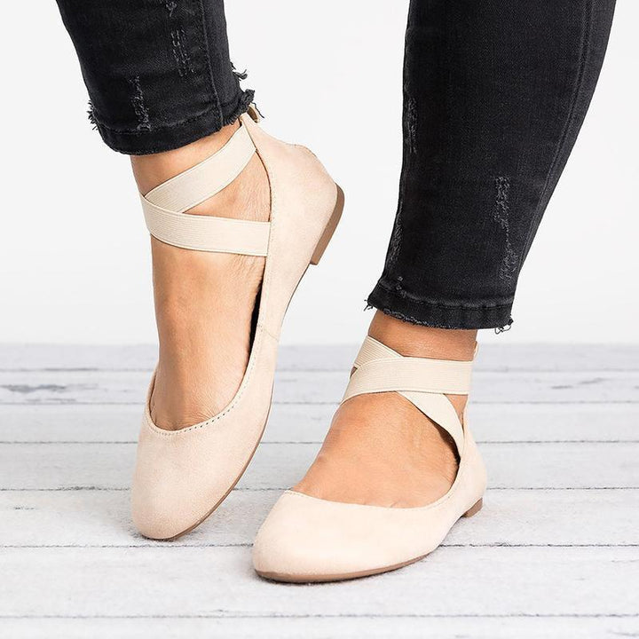 Kalsten | Women Pu Nubuck Flat Casual Ballerina Shoes