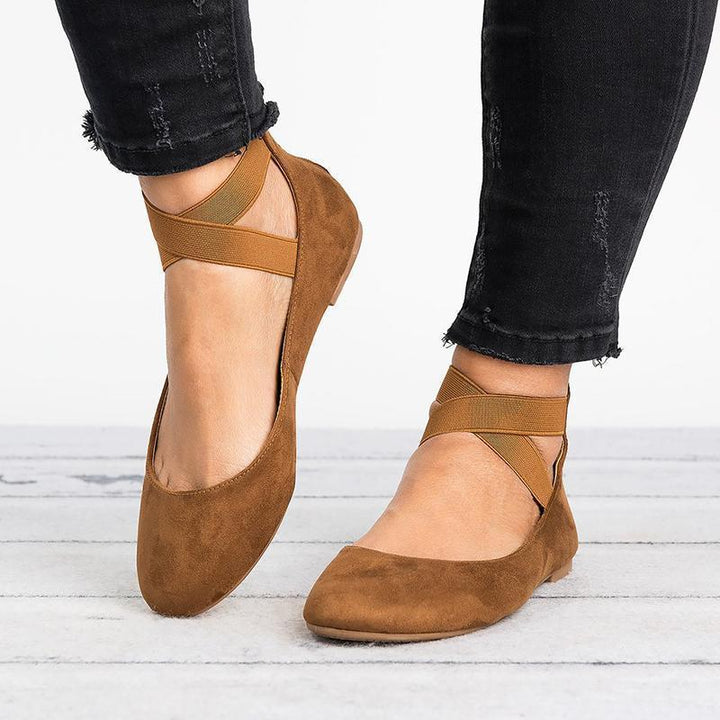 Kalsten | Women Pu Nubuck Flat Casual Ballerina Shoes