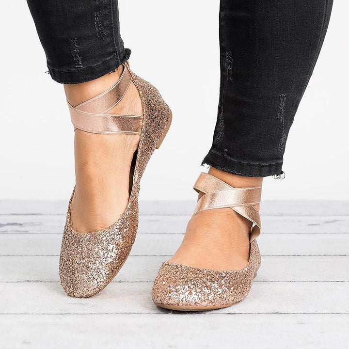 Kalsten | Women Pu Nubuck Flat Casual Ballerina Shoes