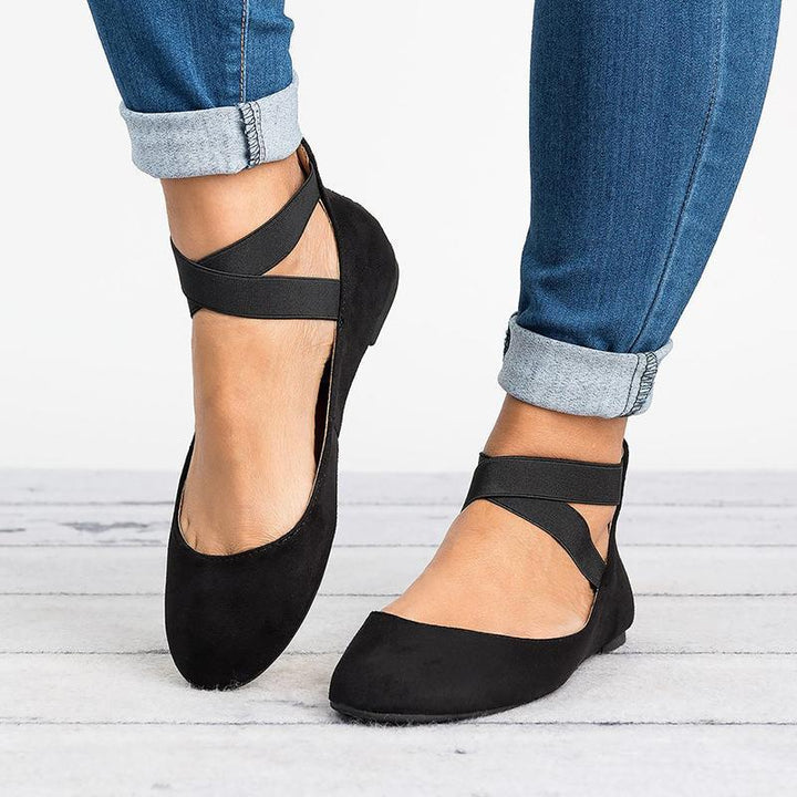 Kalsten | Women Pu Nubuck Flat Casual Ballerina Shoes