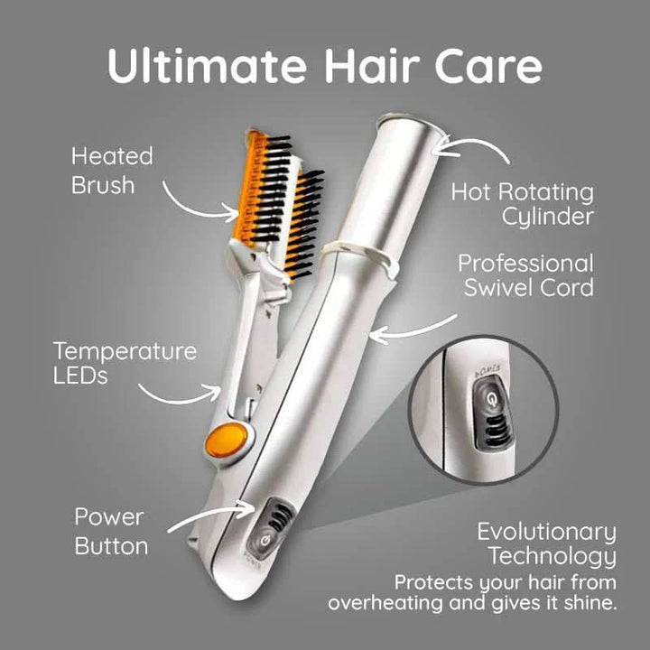 Kalsten | 2-in-1 Rotating Hair Brush for Styling and Smoothing