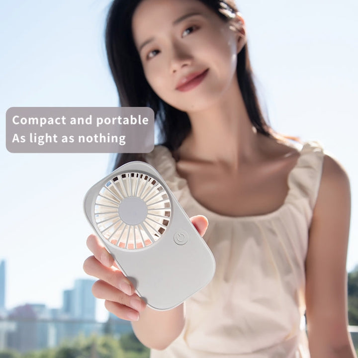 F11 Portable Rechargeable Hanging Neck Fan Cooling Handheld Fan 3 Speeds Desk Fan(White) | Kalsten