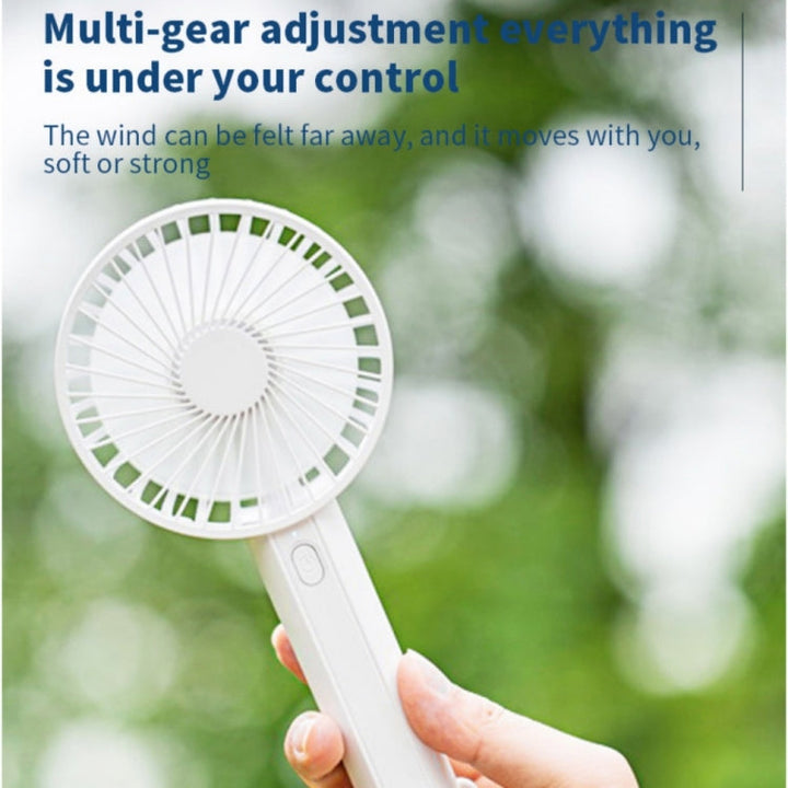 F35 With Hanging Hole Rechargeable Cooling Fan Powerful Handheld Fan 1200mAh Desk Fan(Baby Blue) | Kalsten