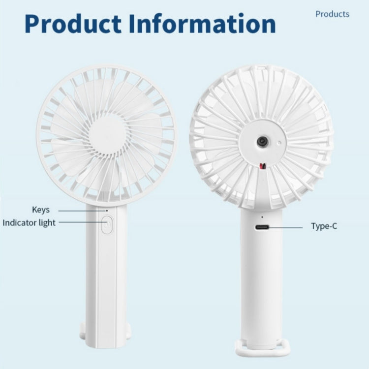 F35 With Hanging Hole Rechargeable Cooling Fan Powerful Handheld Fan 1200mAh Desk Fan(Baby Blue) | Kalsten