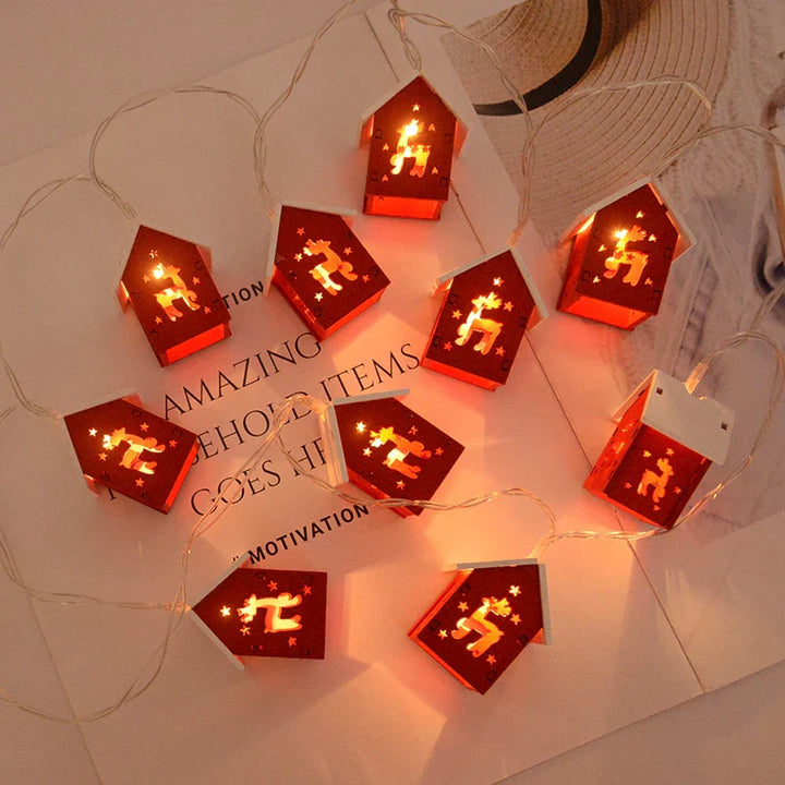 Enchanting Wooden LED House Light Strip – Create Magic and Warmth This Christmas Kalsten