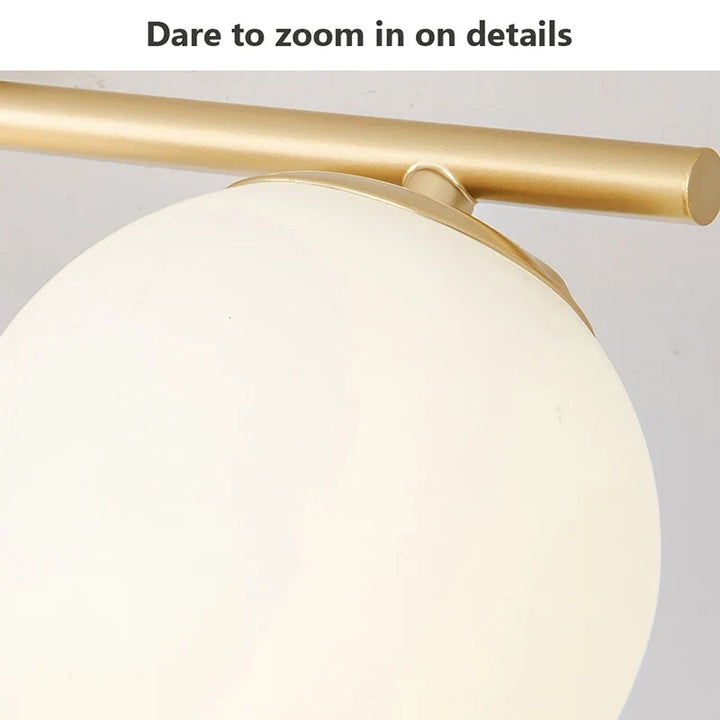 Modern Nordic LED Ceiling Light – Gold Iron and Glass Lamp for Corridor, Aisle, Cloakroom, Balcony, and Bedroom | Kalsten