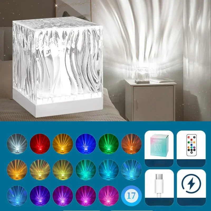 Dynamic Aurora Northern Lights Water Ripple Projector Night Light - Mesmerizing Illumination for Every Room | Kalsten