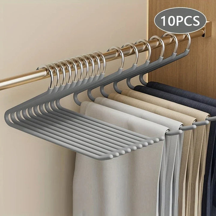 Kalsten | Clothoria | Open Pants Hangers | Space-Saving & Stable | Metal with Anti-Rust Coating